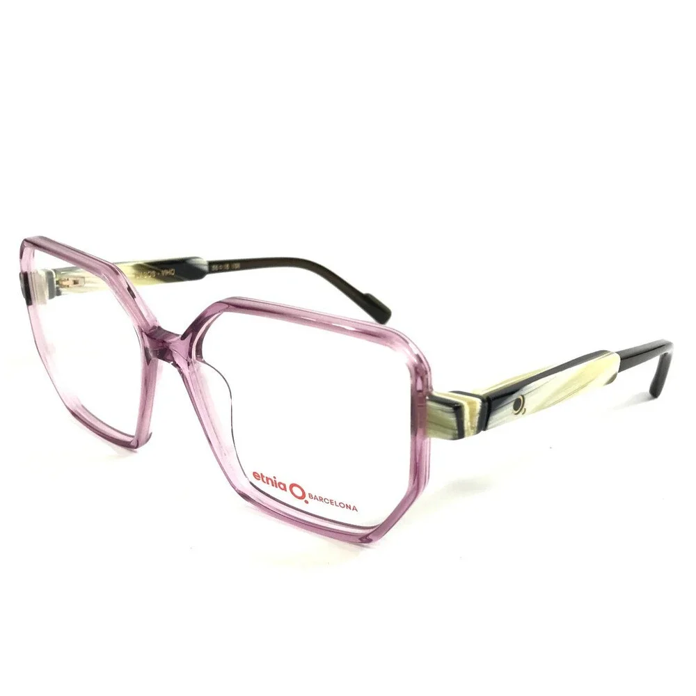 Etnia Barcelona Eyeglasses Frames DASOS VIHO Violet Horn Beige Black 56-15-138